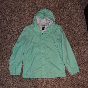 Girl’s XL teal rain jacket
